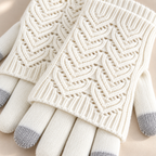 Cleo Layered Knit Gloves Unisex