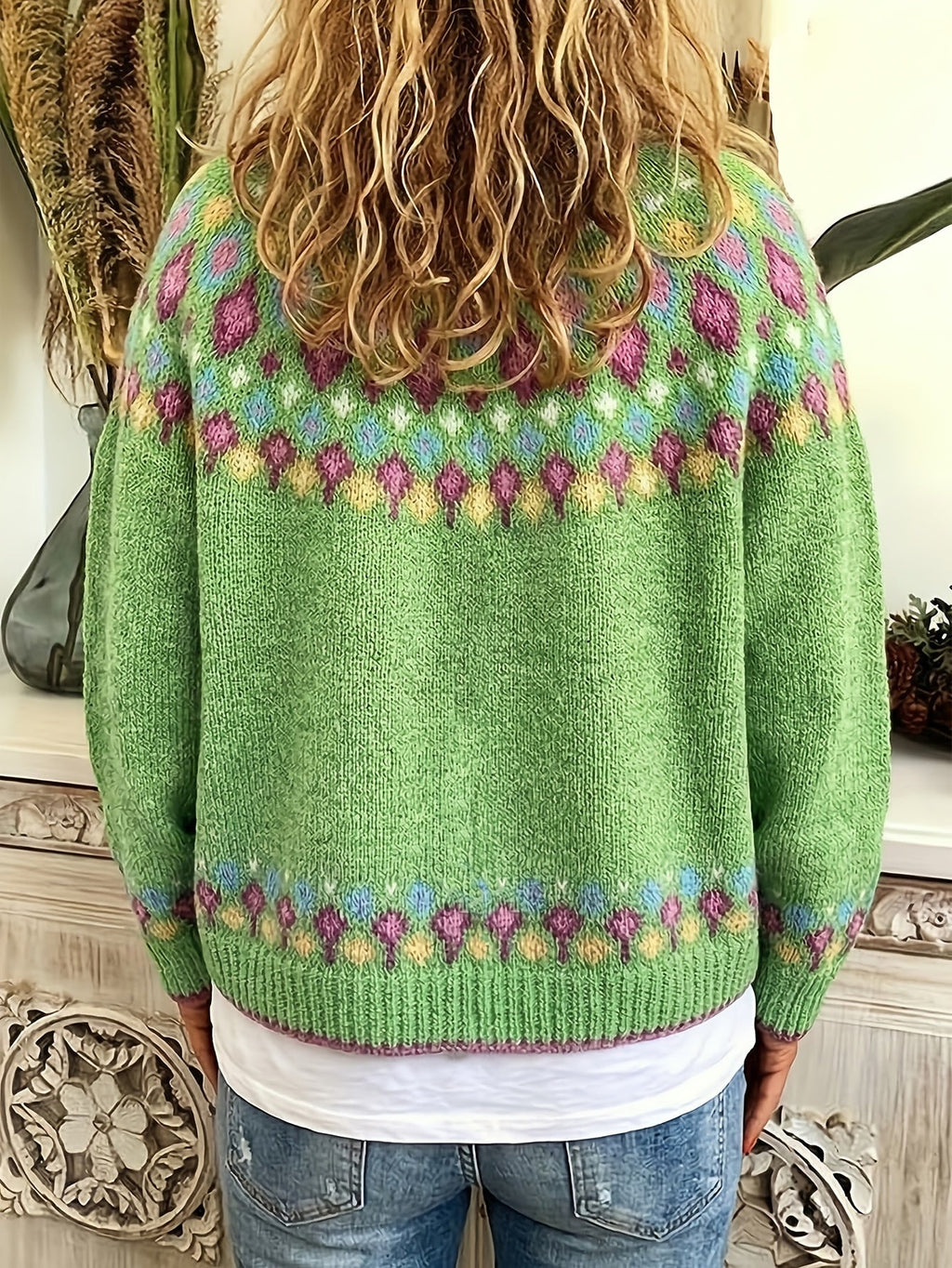 Harper & Wells Esme Nordic Patterned Cardigan Women's