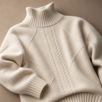 Anabelle Mock Neck Cable Knit Sweater Unisex
