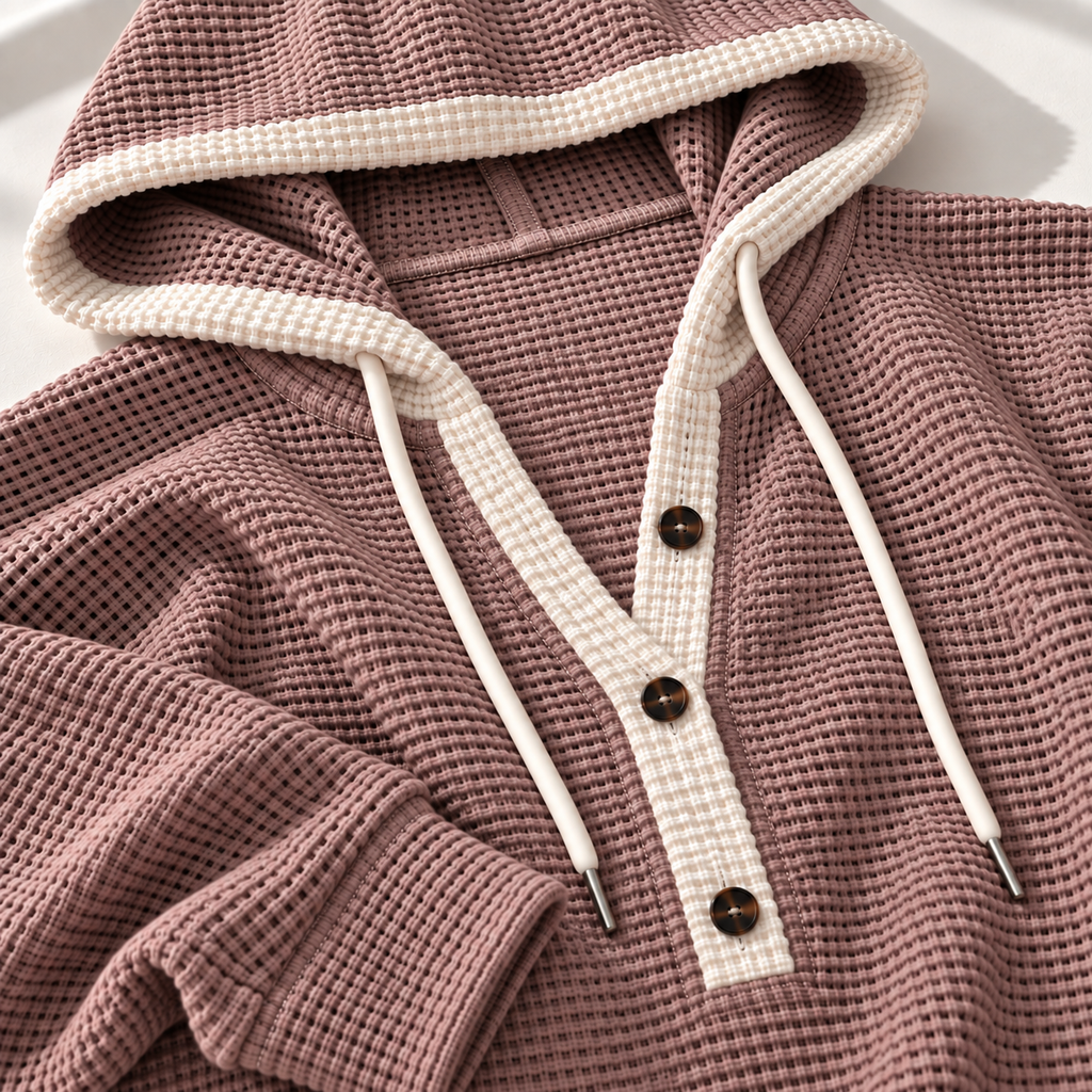 Jesse Bell Waffle Henley Unisex