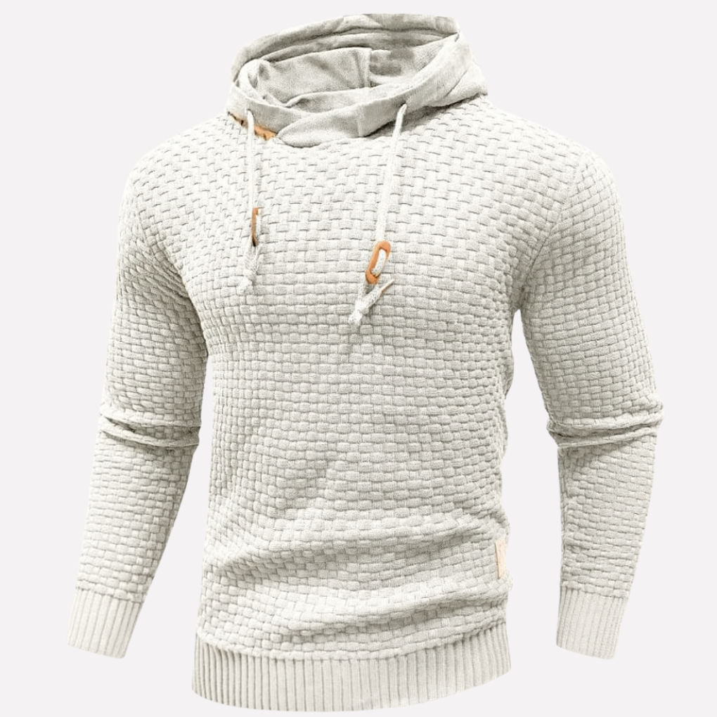 Lachlan Basket-Weave Pullover Hoodie Men's