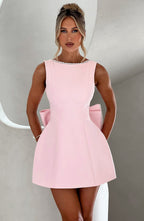 Kylie Women's Structured Wedding Guest Mini Dress Sleeveless