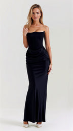 The Hills Nashville Bella Strapless Wedding Guest Column Maxi Dress
