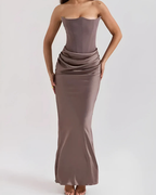 The Hills Nashville Claire Women's Wedding Guest Draped Maxi Dress
