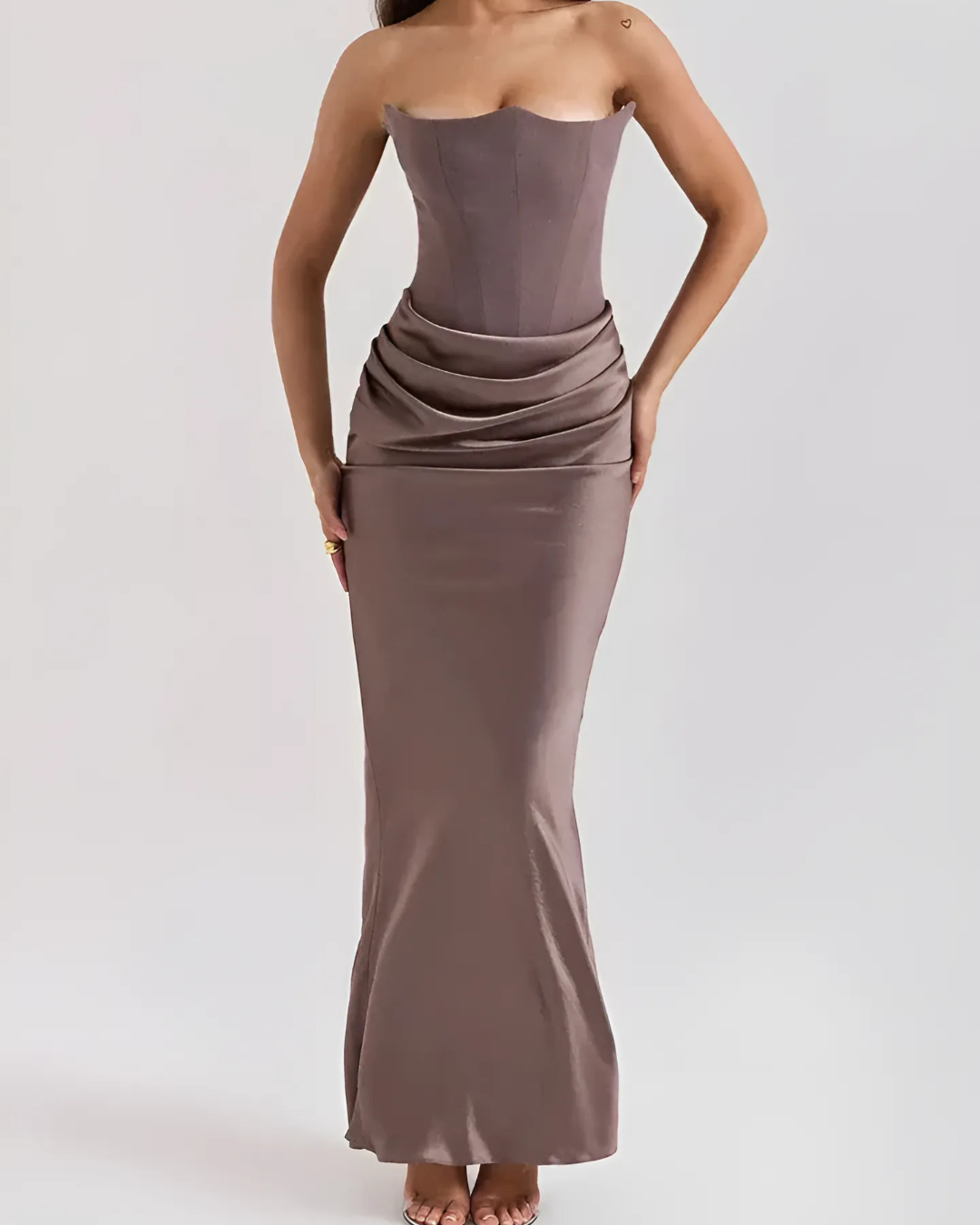 The Hills Nashville Claire Women's Wedding Guest Draped Maxi Dress