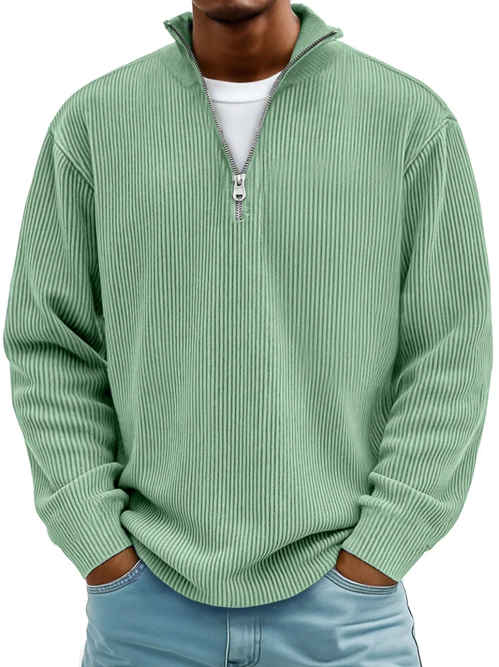Clarkson New York Calixto Half-Zip Pullover Shape-Retaining Knit