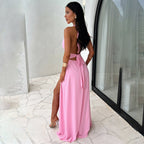 The Hills Nashville Eleanor Plunge Maxi Wedding Guest Dress