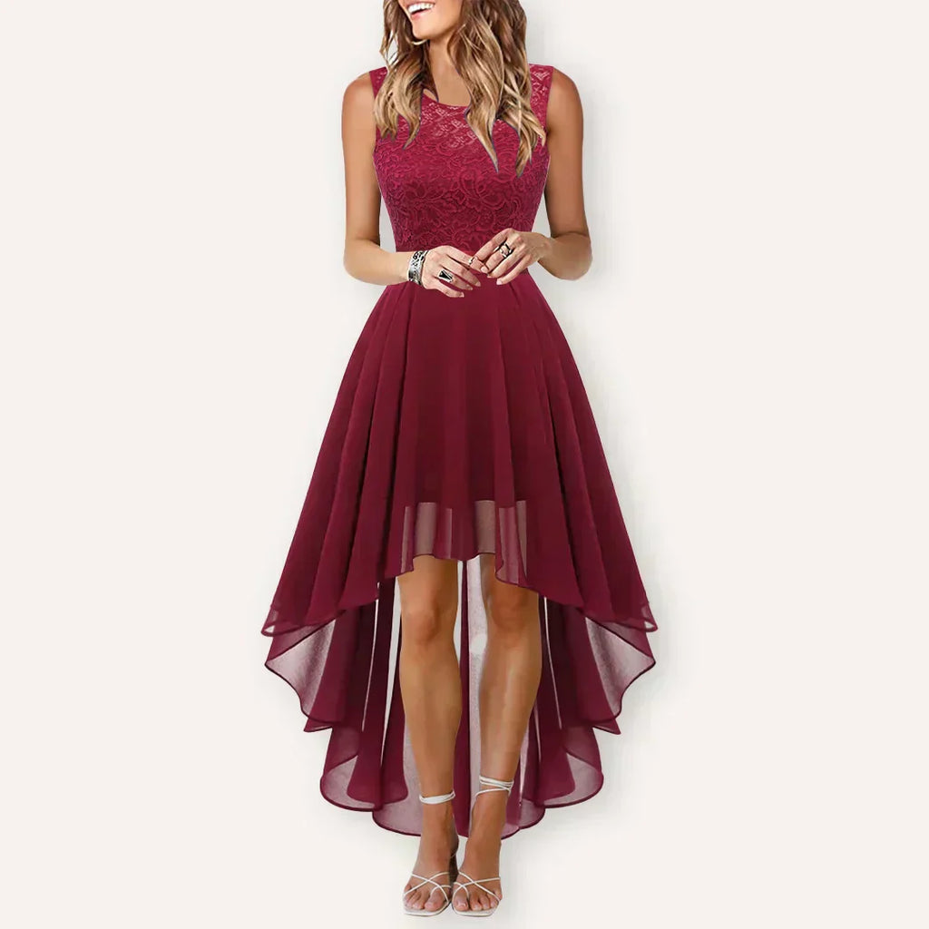 The Hills Nashville Kaitlyn Women's Wedding Guest High-Low Midi Dress