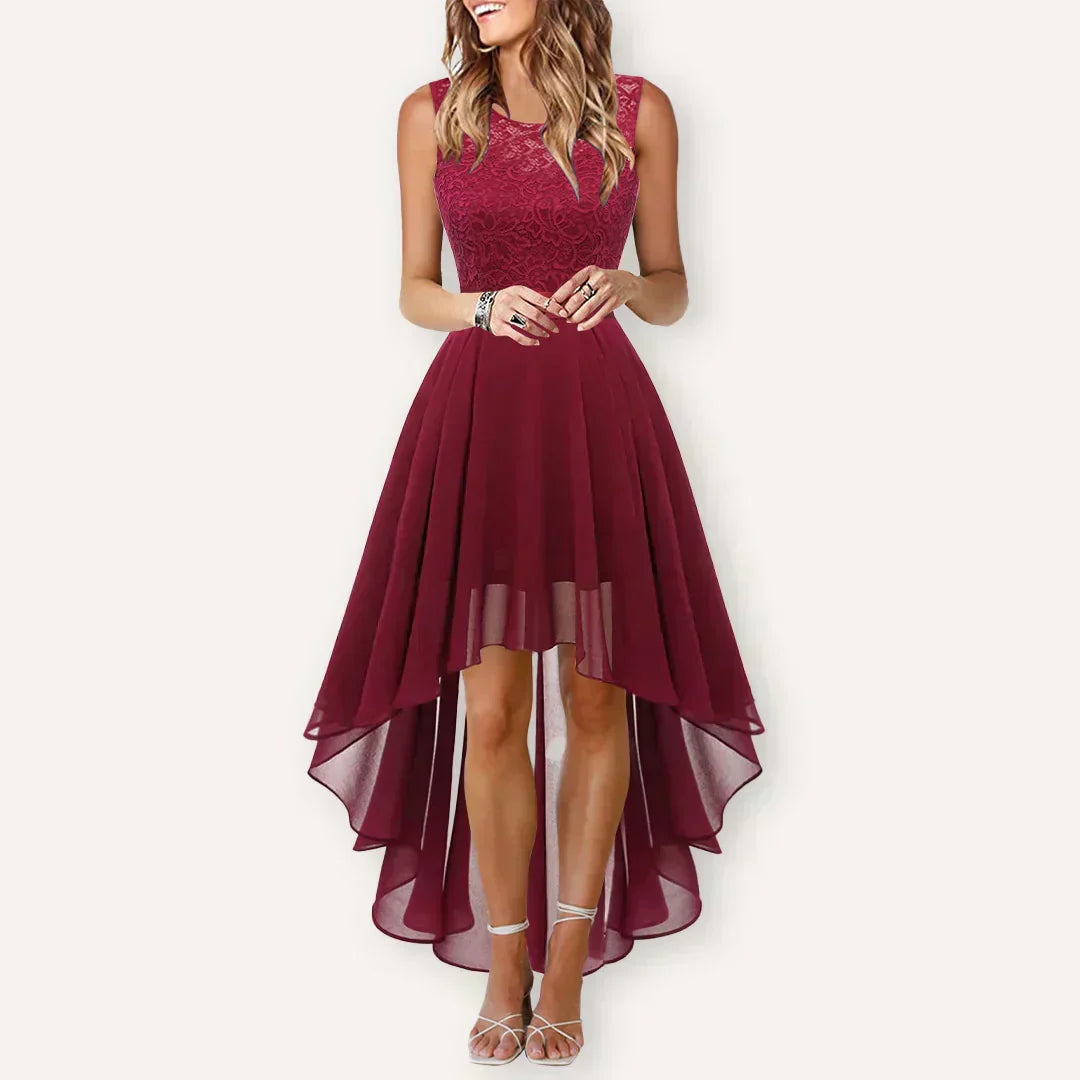The Hills Nashville Kaitlyn Women's Wedding Guest High-Low Midi Dress
