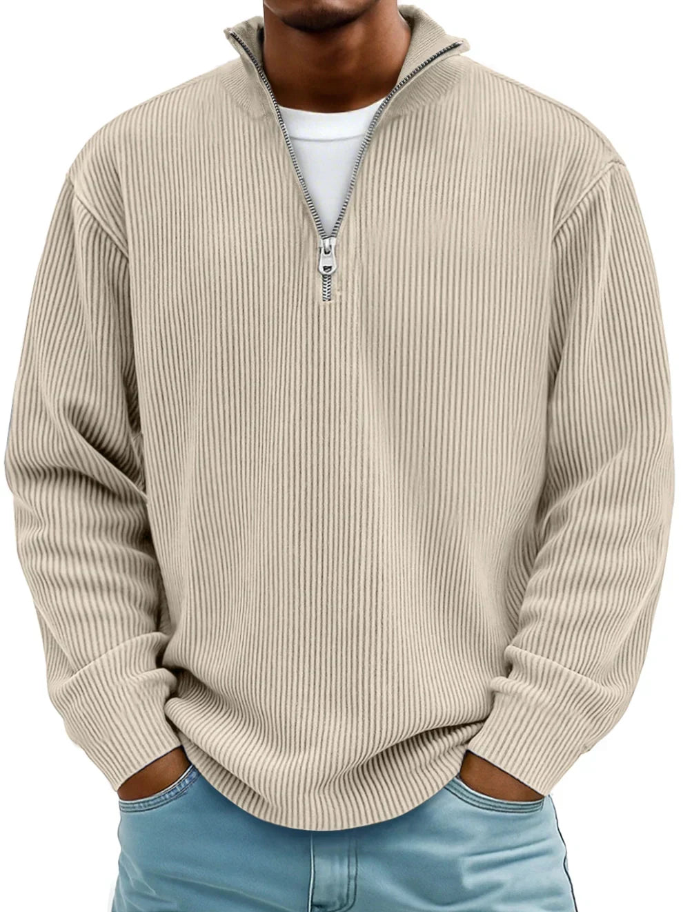 Clarkson New York Calixto Half-Zip Pullover Shape-Retaining Knit