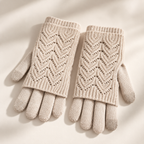 Cleo Layered Knit Gloves Unisex