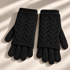 Cleo Layered Knit Gloves Unisex