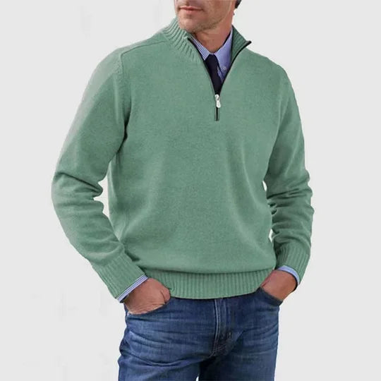 Clarkson New York Phalen Classic Half Zip Sweater