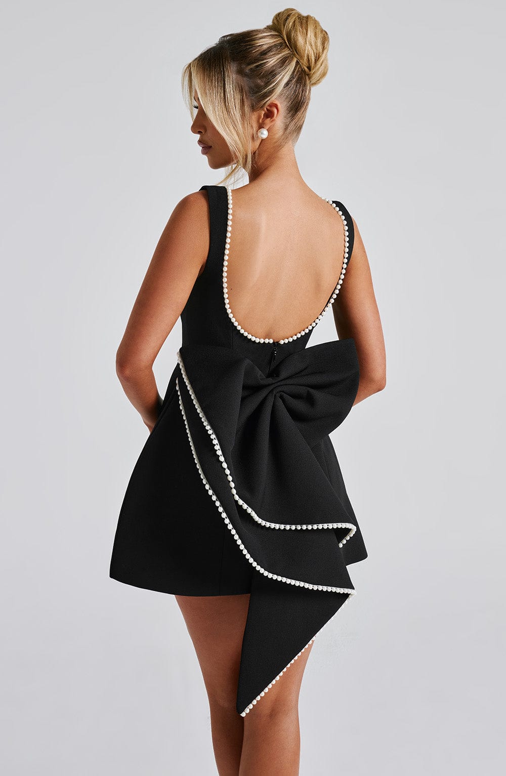 Kylie Women's Structured Wedding Guest Mini Dress Sleeveless