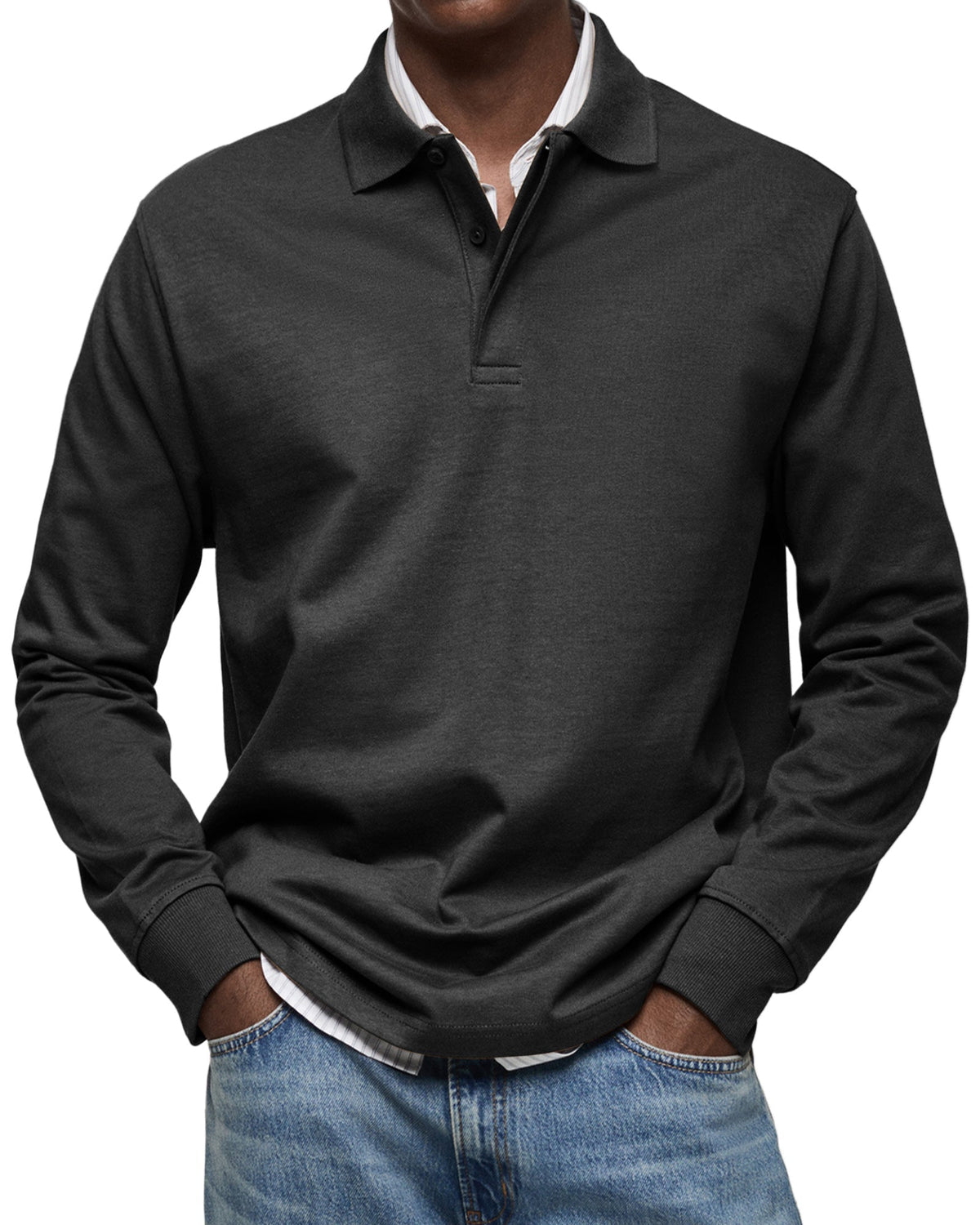 Clarkson New York Wilson Classic Long Sleeve Polo Shirt