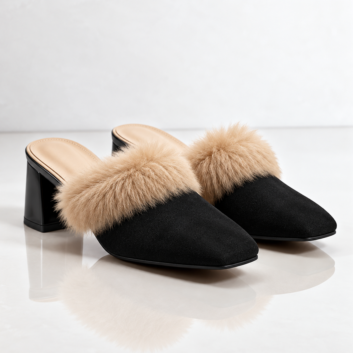 Odette Fur Mules Women's