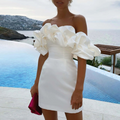 The Hills Nashville Charlotte Women's Wedding Guest Ruffle Mini Dress