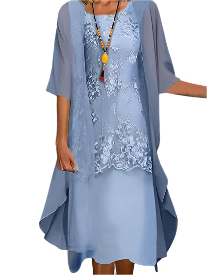 The Hills Nashville Caroline Women's Flowing Sheer Sleeve Midi Dress