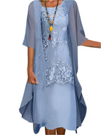 The Hills Nashville Caroline Women's Flowing Sheer Sleeve Midi Dress
