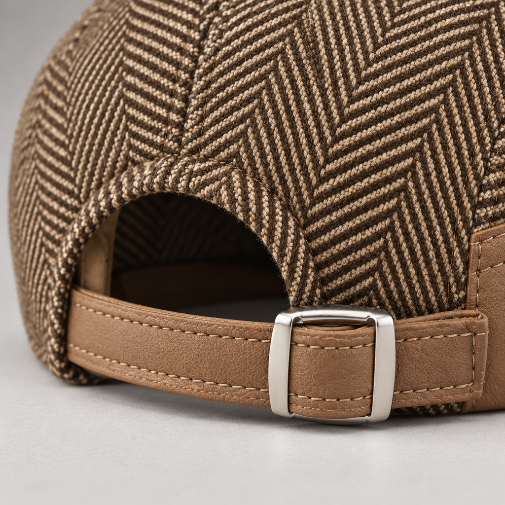 Thornton Herringbone Driving Cap Men's