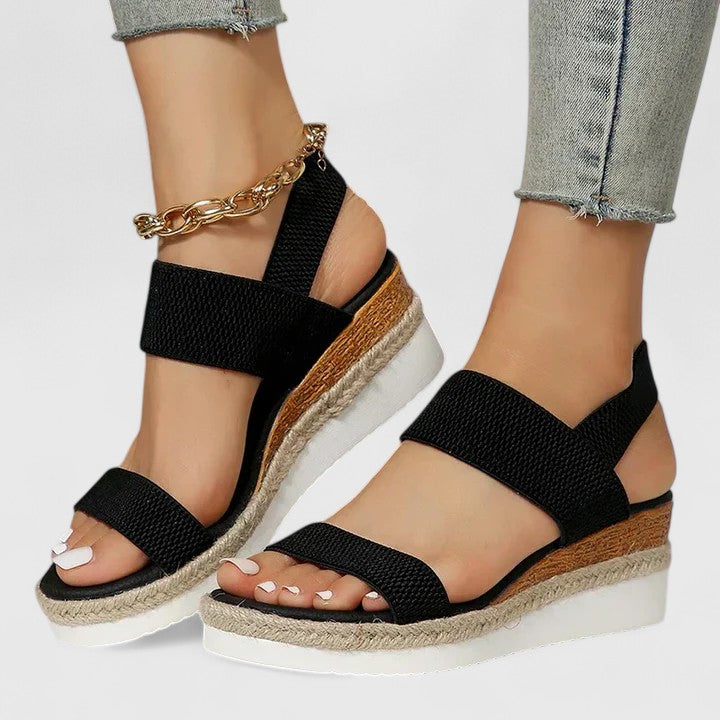 Merill Women's Orthopedic Wedge Sandals Elastic Knit Breathable Casual