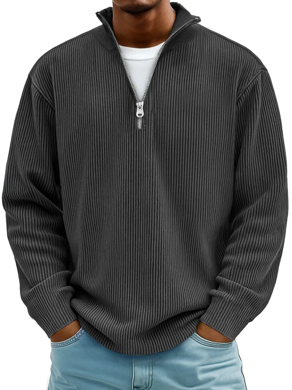 Clarkson New York Calixto Half-Zip Pullover Shape-Retaining Knit