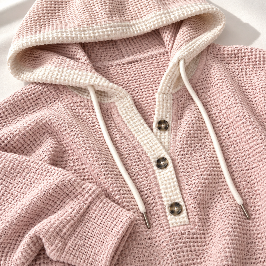 Jesse Bell Waffle Henley Unisex