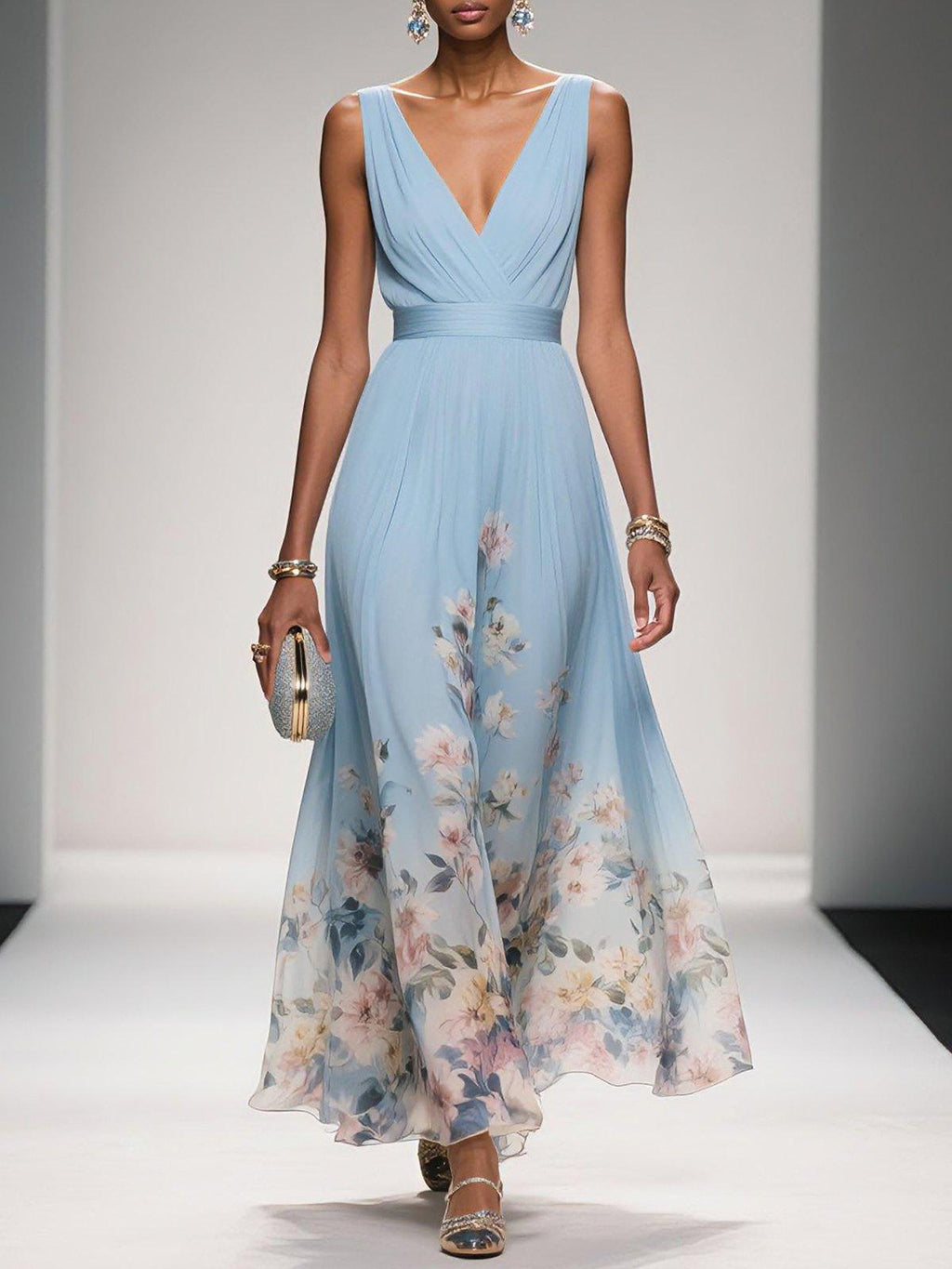 The Hills Nashville Isabella Women's Floral Print Wedding Guest Dress