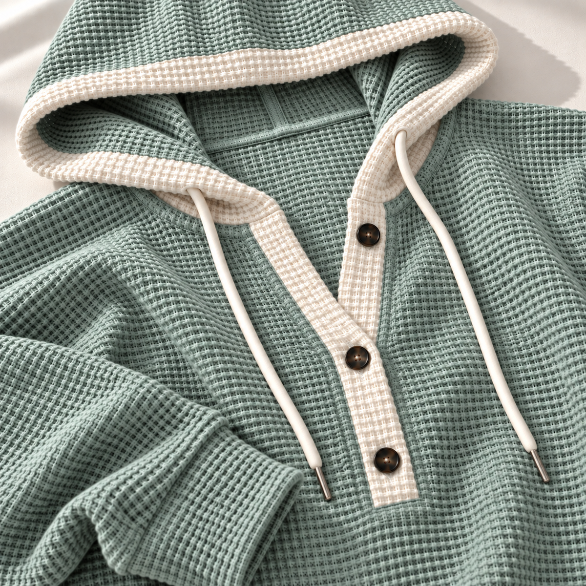 Jesse Bell Waffle Henley Unisex
