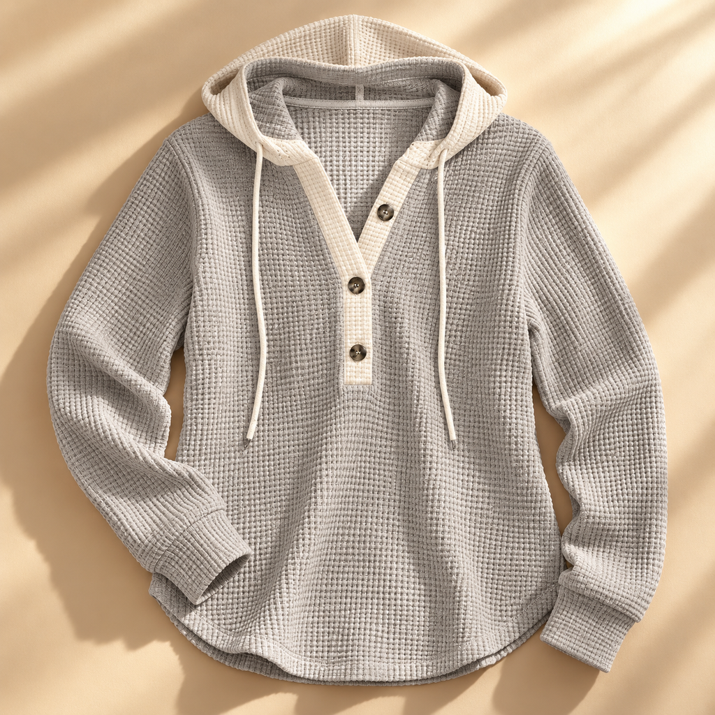 Jesse Bell Waffle Henley Unisex