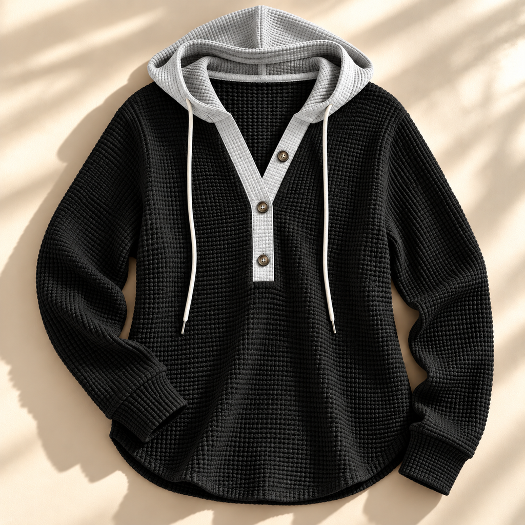 Jesse Bell Waffle Henley Unisex