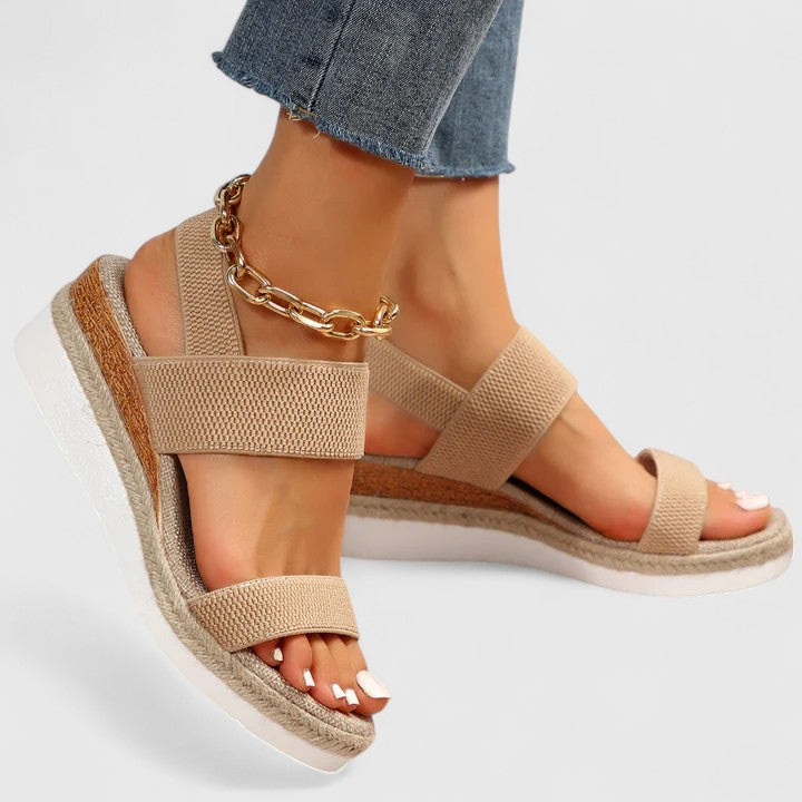 Merill Women's Orthopedic Wedge Sandals Elastic Knit Breathable Casual
