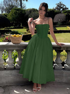 The Hills Nashville Gabriella Women's Corset Midi Wedding Guest Dress