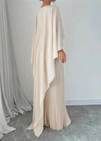 The Hills Nashville Makayla Women's Pleated Cape Maxi Dress