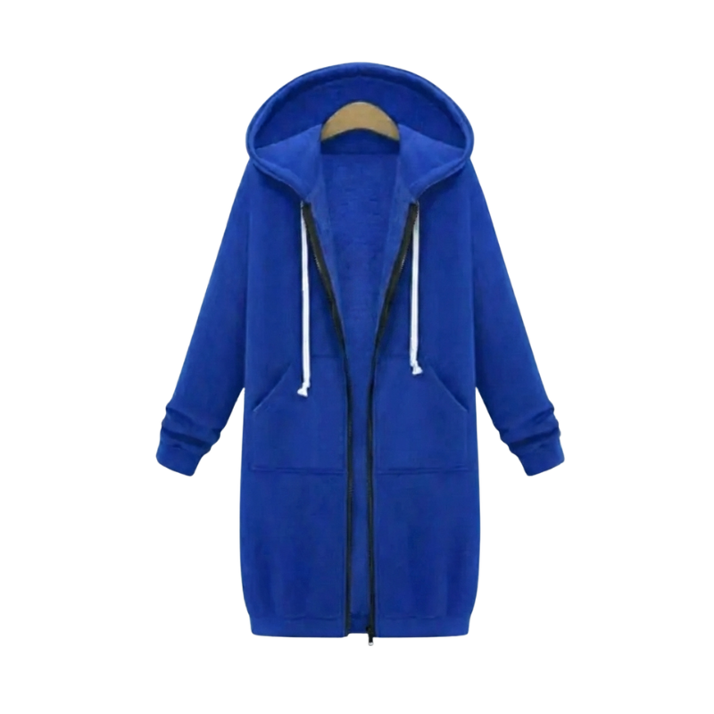 Caliboot Longline Zip Hoodie for Women in Relaxed Fit