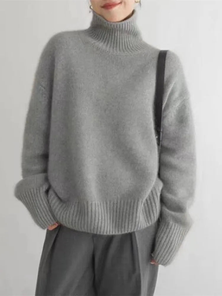 AZZURRA Renelora Turtleneck Sweater Fall Knit Chunky Pullover