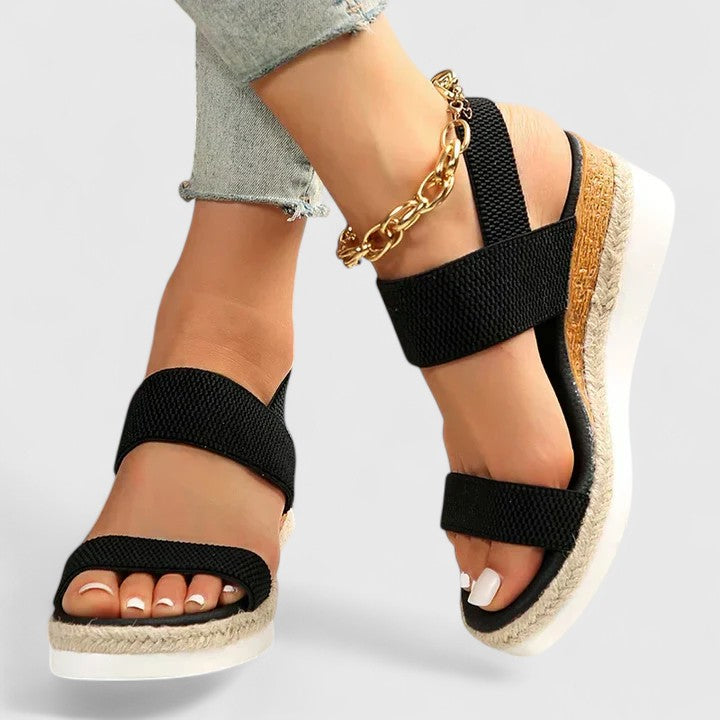 Merill Women's Orthopedic Wedge Sandals Elastic Knit Breathable Casual