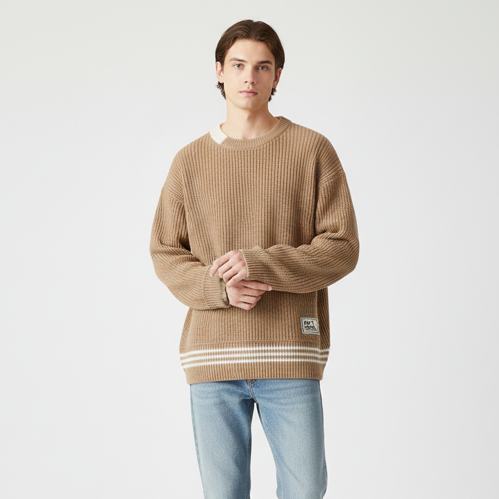 Men’s Premium Knit Sweater – Clean Design, All-Day Comfort