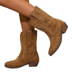 Eilidh Pointed Toe Block Heel Cowboy Boots Women's