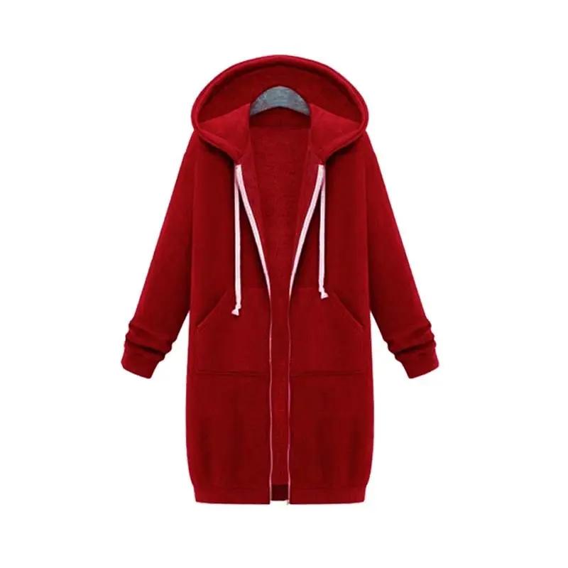 Caliboot Longline Zip Hoodie for Women in Relaxed Fit