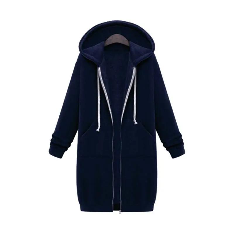 Caliboot Longline Zip Hoodie for Women in Relaxed Fit