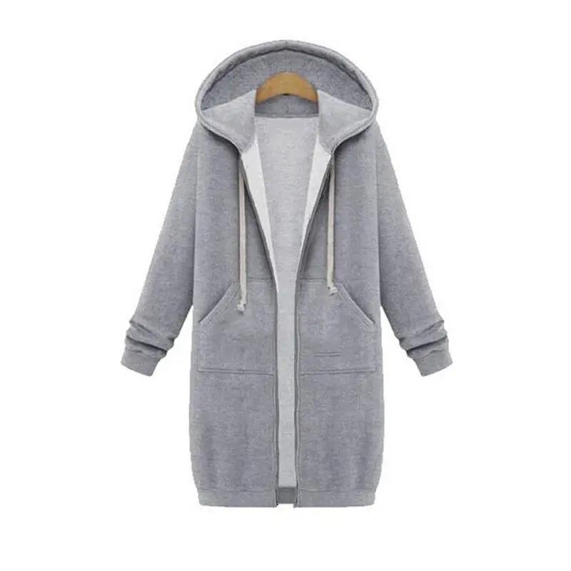 Caliboot Longline Zip Hoodie for Women in Relaxed Fit