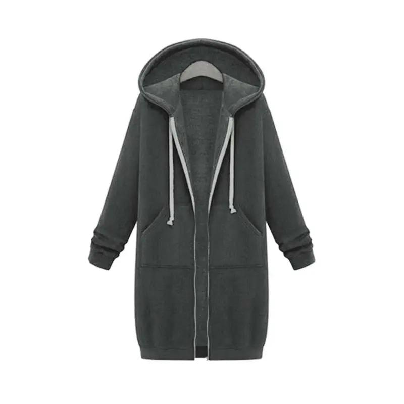 Caliboot Longline Zip Hoodie for Women in Relaxed Fit
