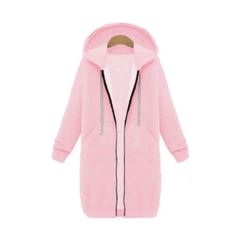 Caliboot Longline Zip Hoodie for Women in Relaxed Fit