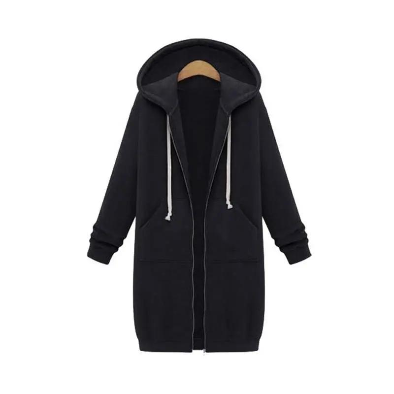 Caliboot Longline Zip Hoodie for Women in Relaxed Fit