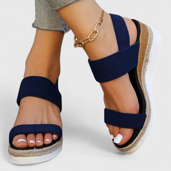 Merill Women's Orthopedic Wedge Sandals Elastic Knit Breathable Casual