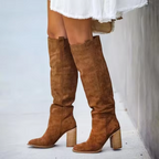 Orla Pointed Toe Suede-Look Knee-High Boots Women's
