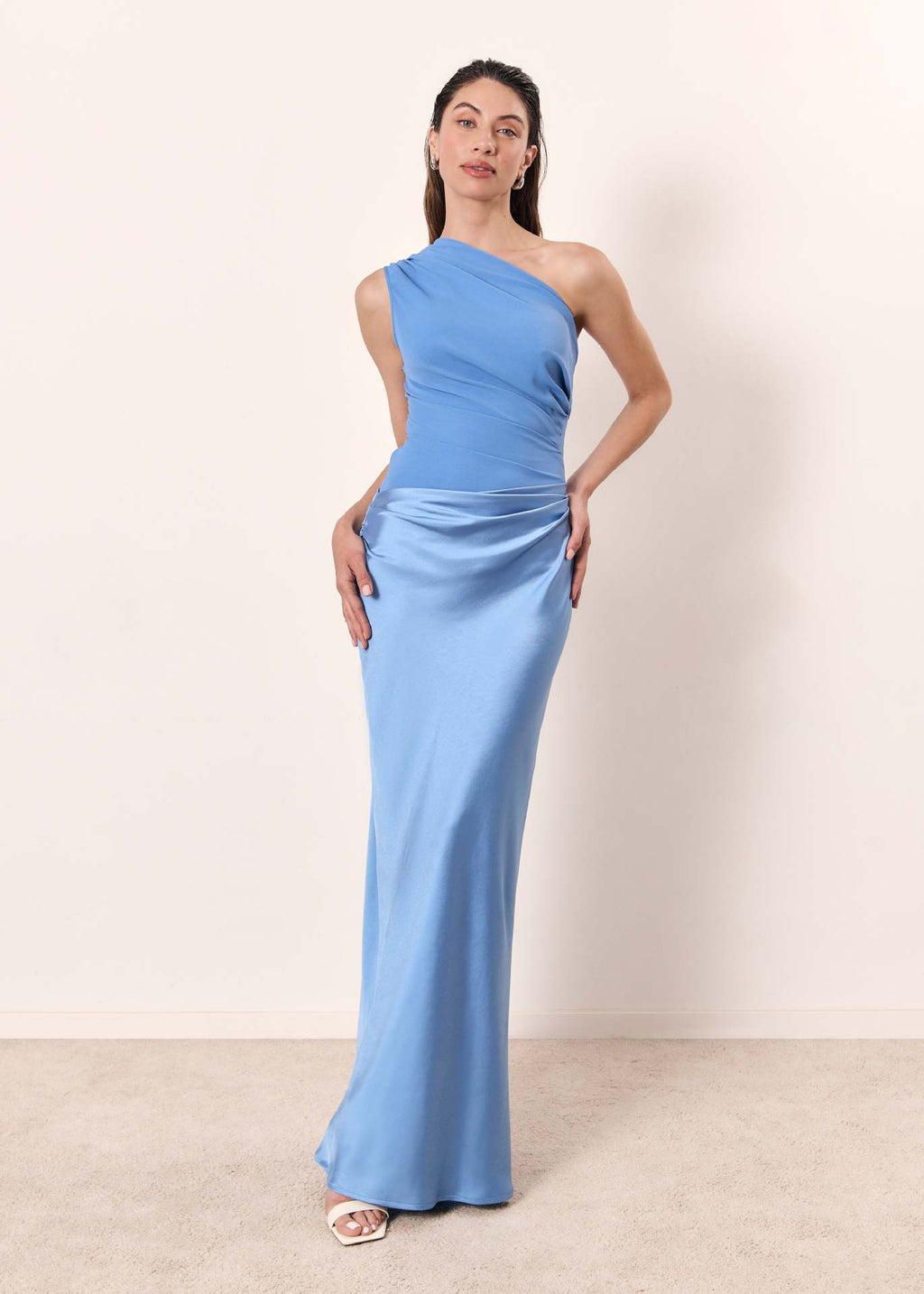 The Hills Nashville Maya Women's One-Shoulder Wedding Guest Maxi Dress