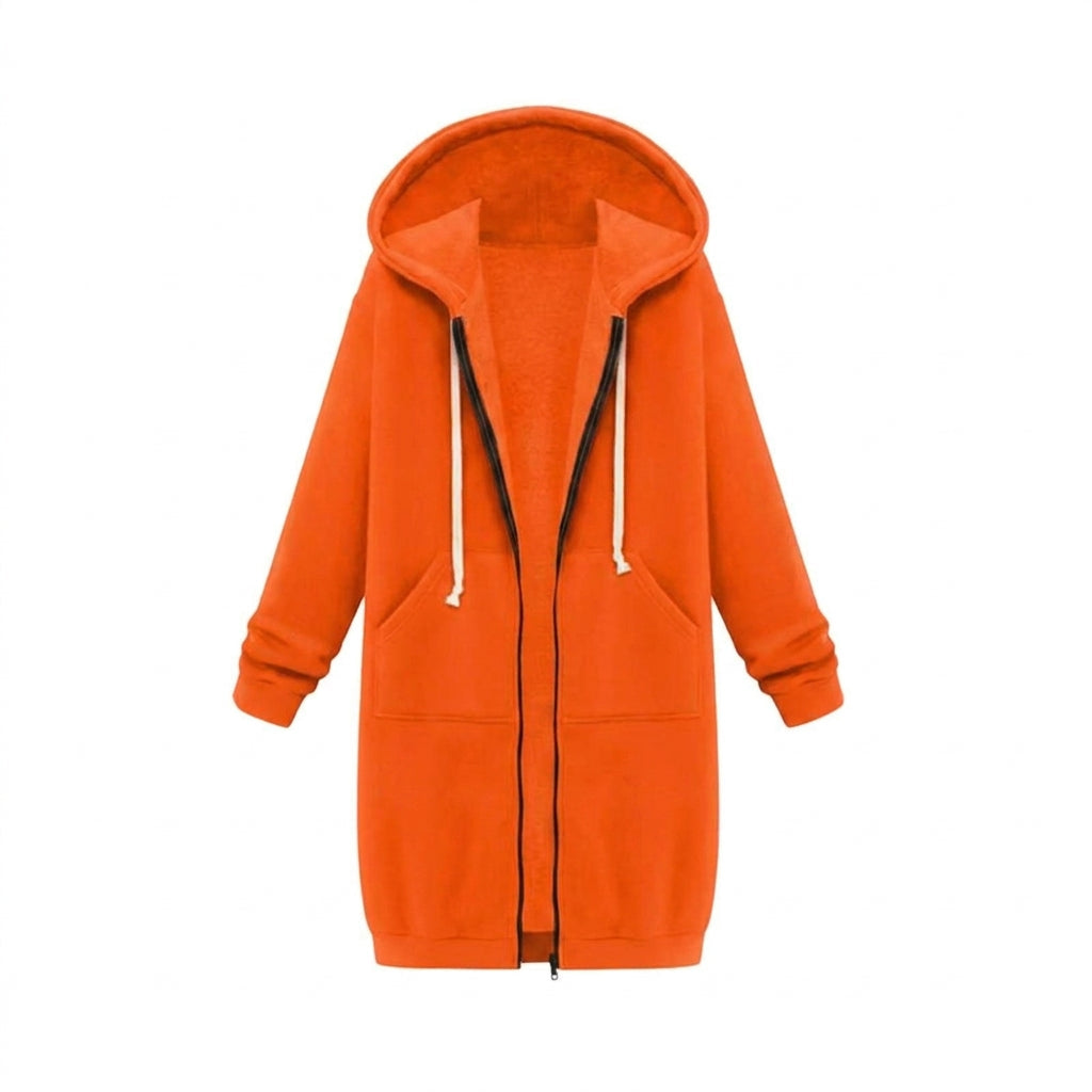 Caliboot Longline Zip Hoodie for Women in Relaxed Fit