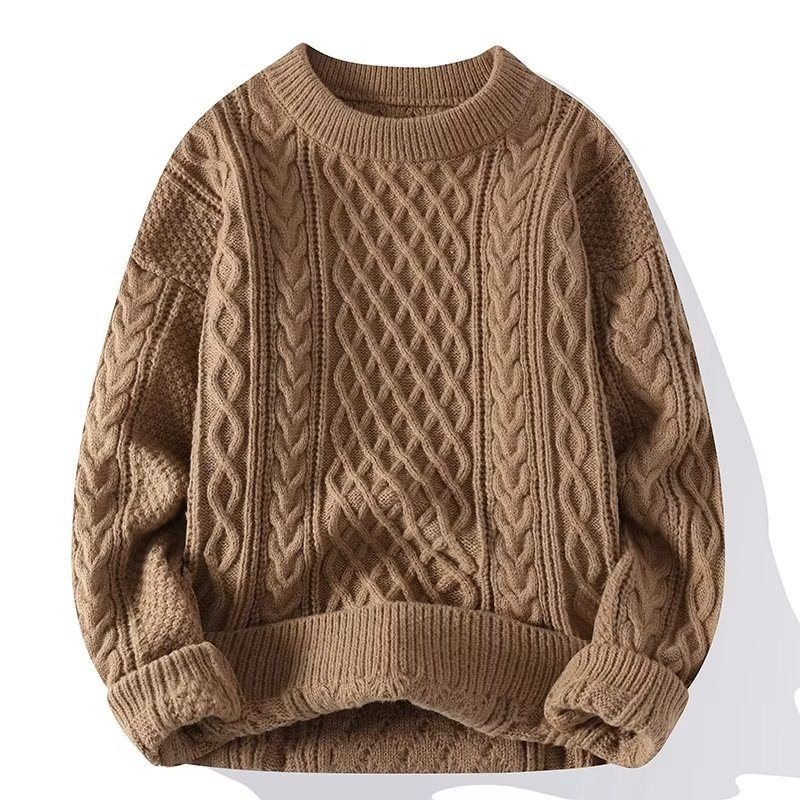 Laurent & Pierce Hayley Women's Chunky Cable-Stitch Crewneck Sweater
